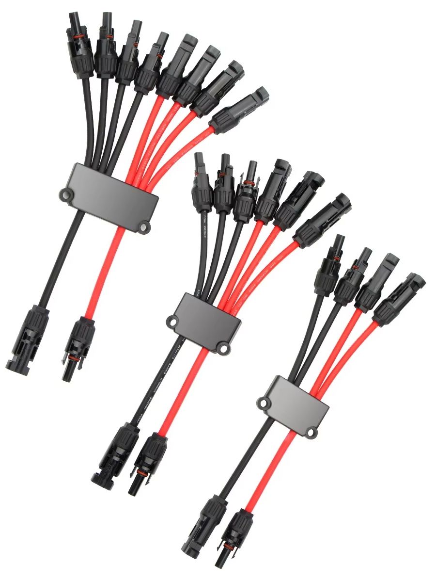 Renewable Energy Systems - 2～4/6/8 Y字型ソーラーコネクタ、ソーラーパネル用、工具不要コネクタ、10awg、ソーラーパネルスプリッター、ボートやRV用。