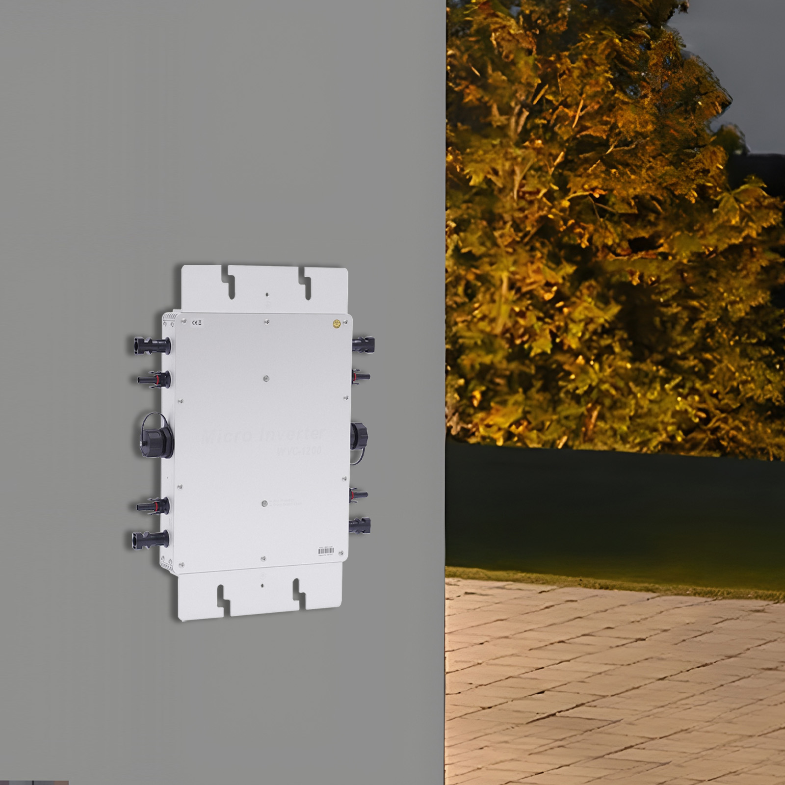 Renewable Energy Systems - WVC-1200Wソーラーグリッドタイインバーター（LCDディスプレイ付き、シルバー）、家庭用グリッドシステム向けMPPTソーラーパネルインバーター