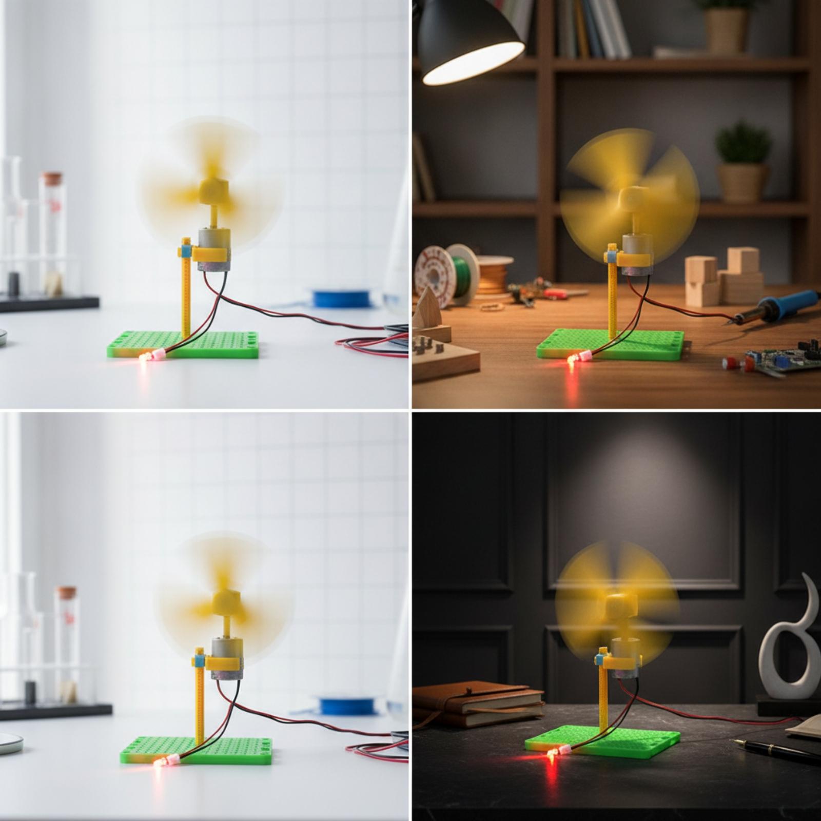 垂直軸風力発電機キット 小型DIY教育用パワータービンプロジ - Wind Turbine Generator のレビューと価格