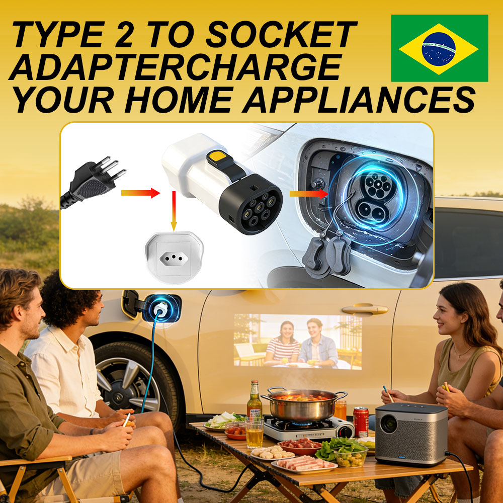 タイプ2 V2L放電アダプター 16A ブラジルの新エネルギ - Renewable Energy Resources のレビューと価格